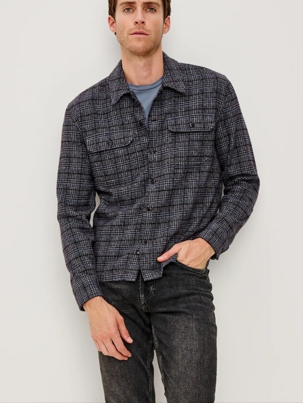 Rails Stellan Shirt Jacket Cedar Bay Plaid Brushed Cotton